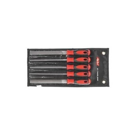 Holex 5 Pc File Set in Tool Roll, Cut 3, 200 mm 517426 200